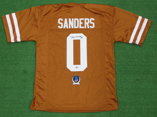 Ja'Tavion Sanders TEXAS LONGHORNS SIGNED JERSEY BAS COA