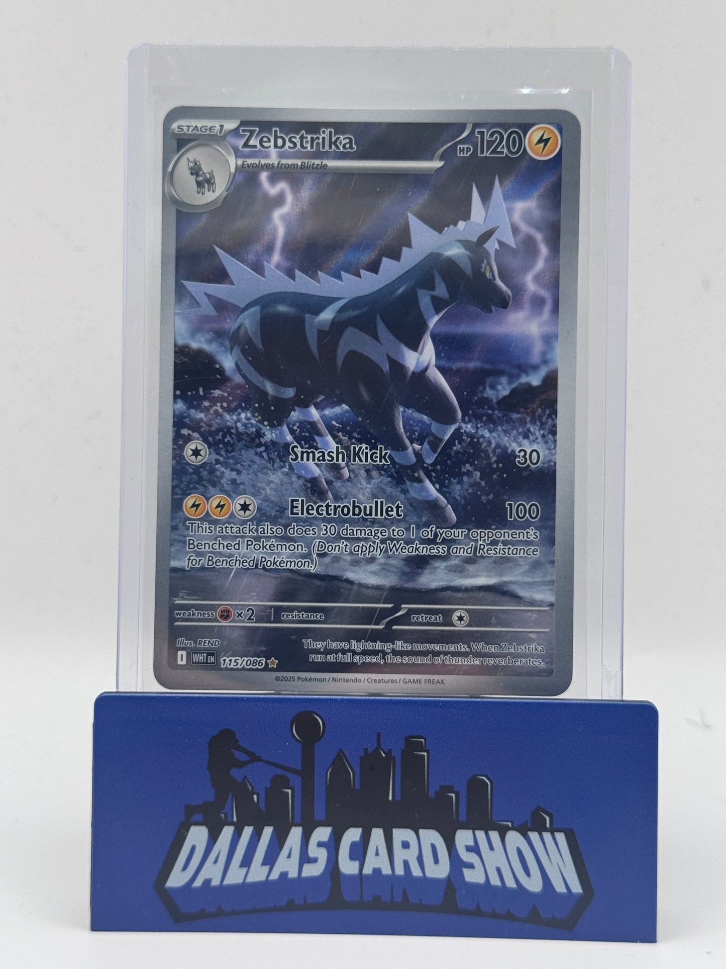 2025 Pokemon - Zebstrika (Illustration Rare) - 115/086 White Flare NM