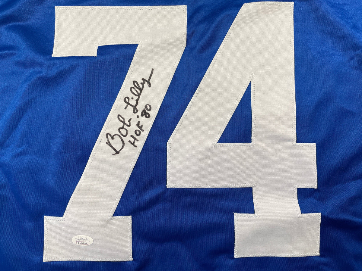 BOB LILLY DALLAS COWBOYS SIGNED Rookie Year JERSEY w/HOF80 TCU JSA