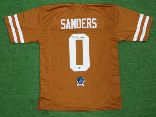 Ja'Tavion Sanders TEXAS LONGHORNS SIGNED JERSEY BAS COA