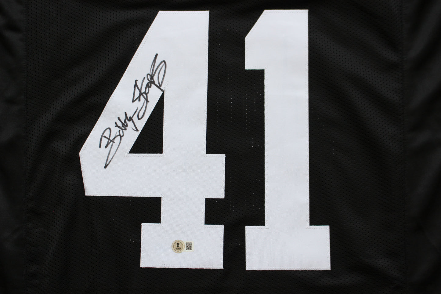 BOB BOBBY STOOPS IOWA HAWKEYES SIGNED FOOTBALL JERSEY OU Sooners BAS