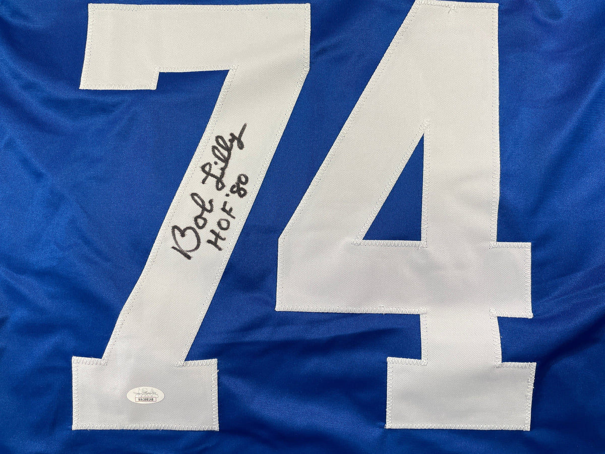 BOB LILLY DALLAS COWBOYS SIGNED Rookie Year JERSEY w/HOF80 TCU JSA