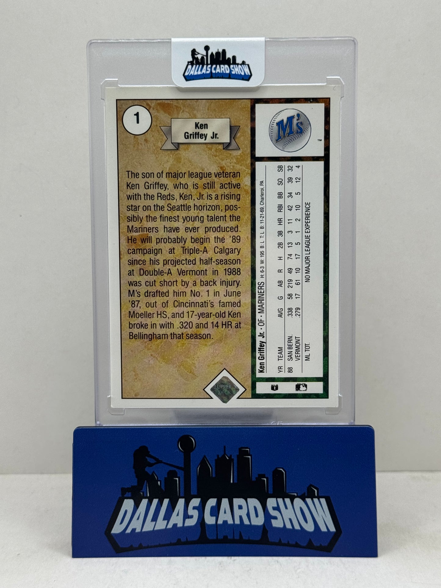 1989 Upper Deck #1 Ken Griffey Jr Rookie RC