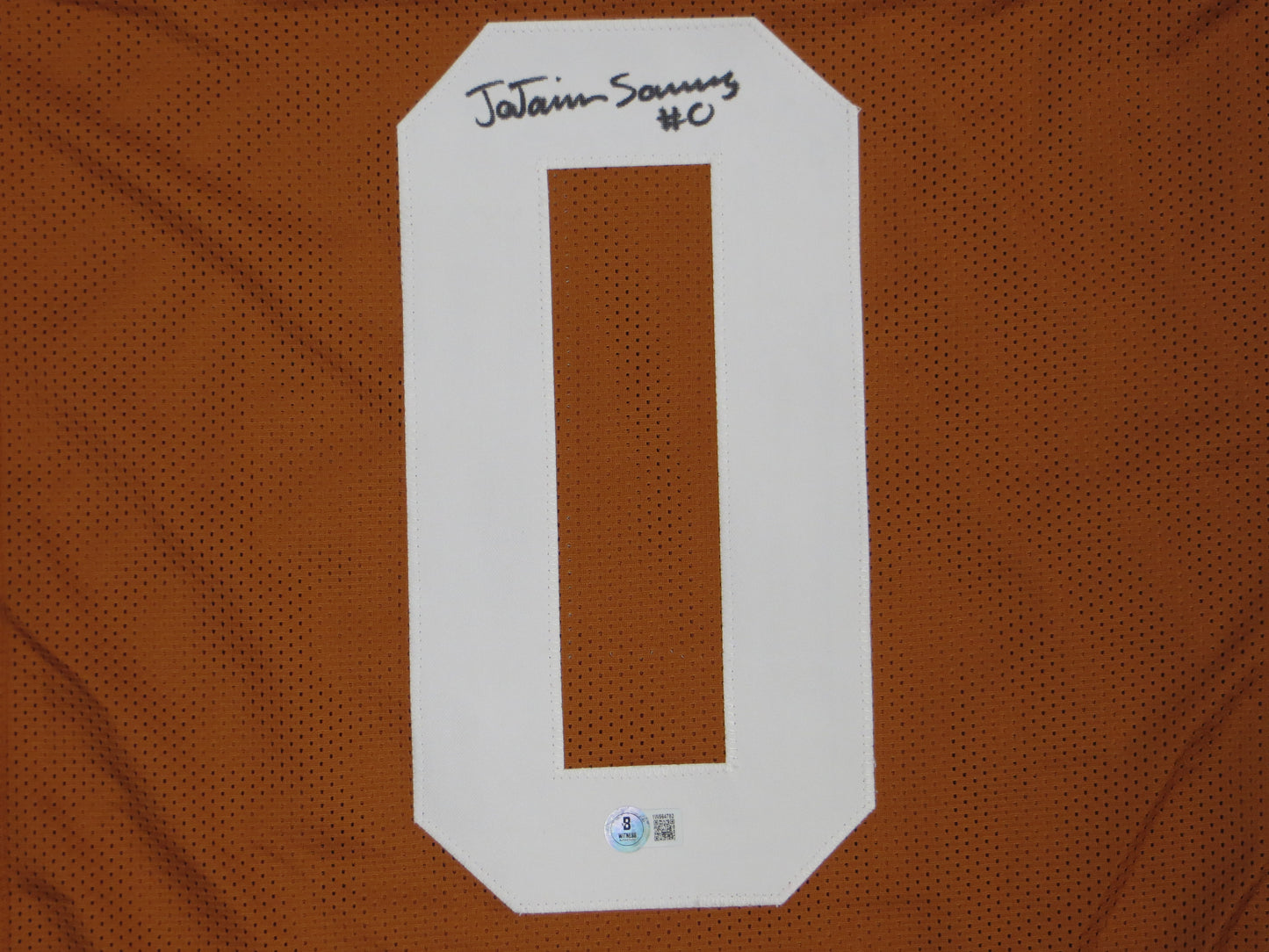 Ja'Tavion Sanders TEXAS LONGHORNS SIGNED JERSEY BAS COA