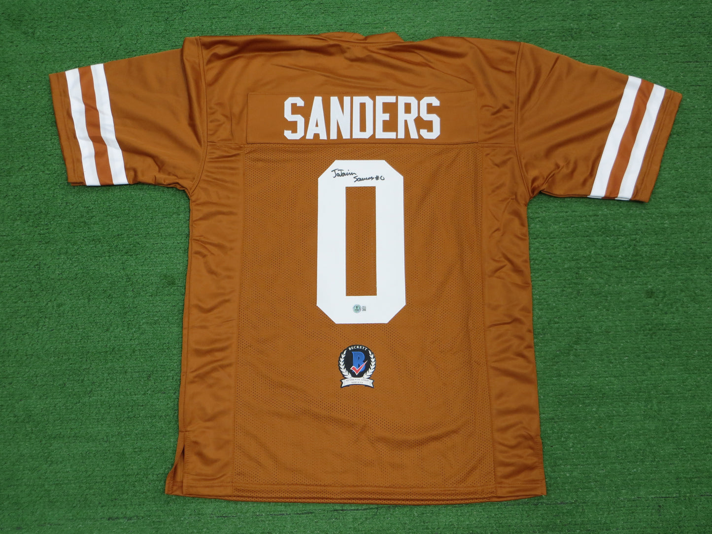Ja'Tavion Sanders TEXAS LONGHORNS SIGNED JERSEY BAS COA
