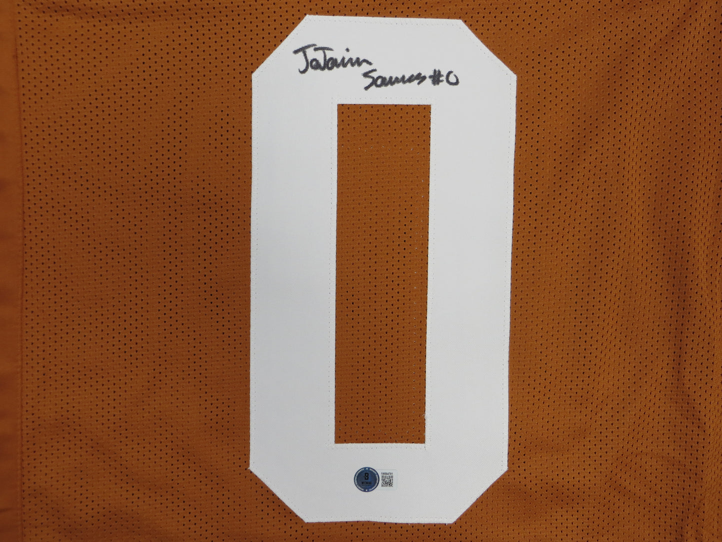 Ja'Tavion Sanders TEXAS LONGHORNS SIGNED JERSEY BAS COA