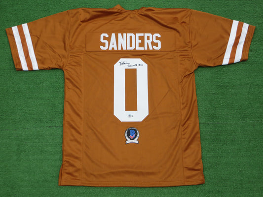 Ja'Tavion Sanders TEXAS LONGHORNS SIGNED JERSEY BAS COA
