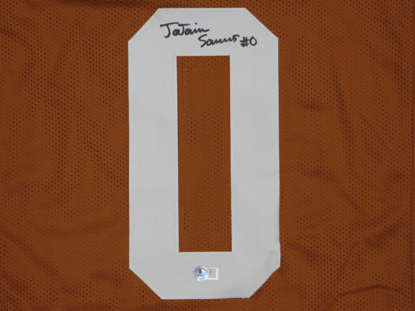 Ja'Tavion Sanders TEXAS LONGHORNS SIGNED JERSEY BAS COA