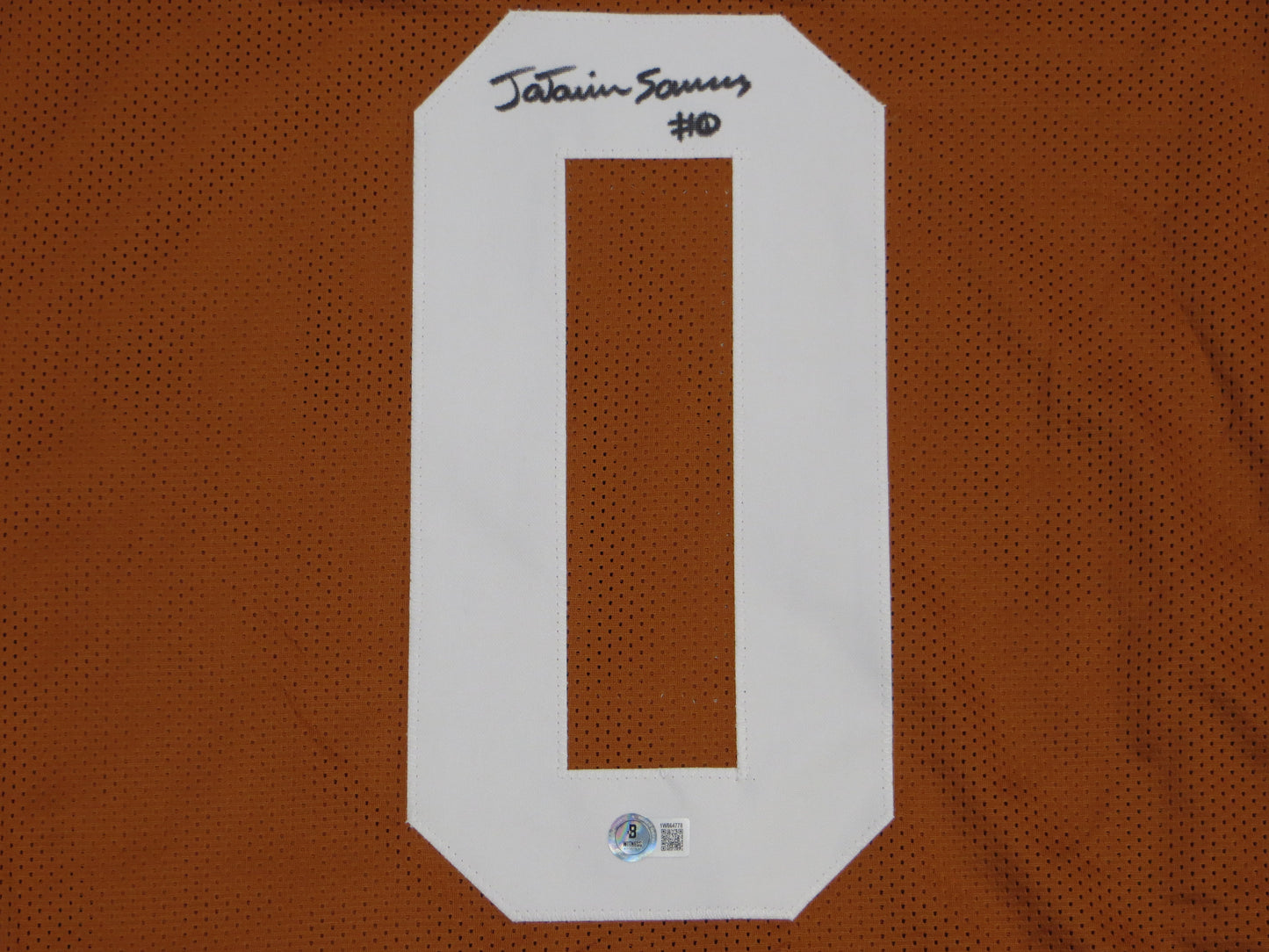 Ja'Tavion Sanders TEXAS LONGHORNS SIGNED JERSEY BAS COA