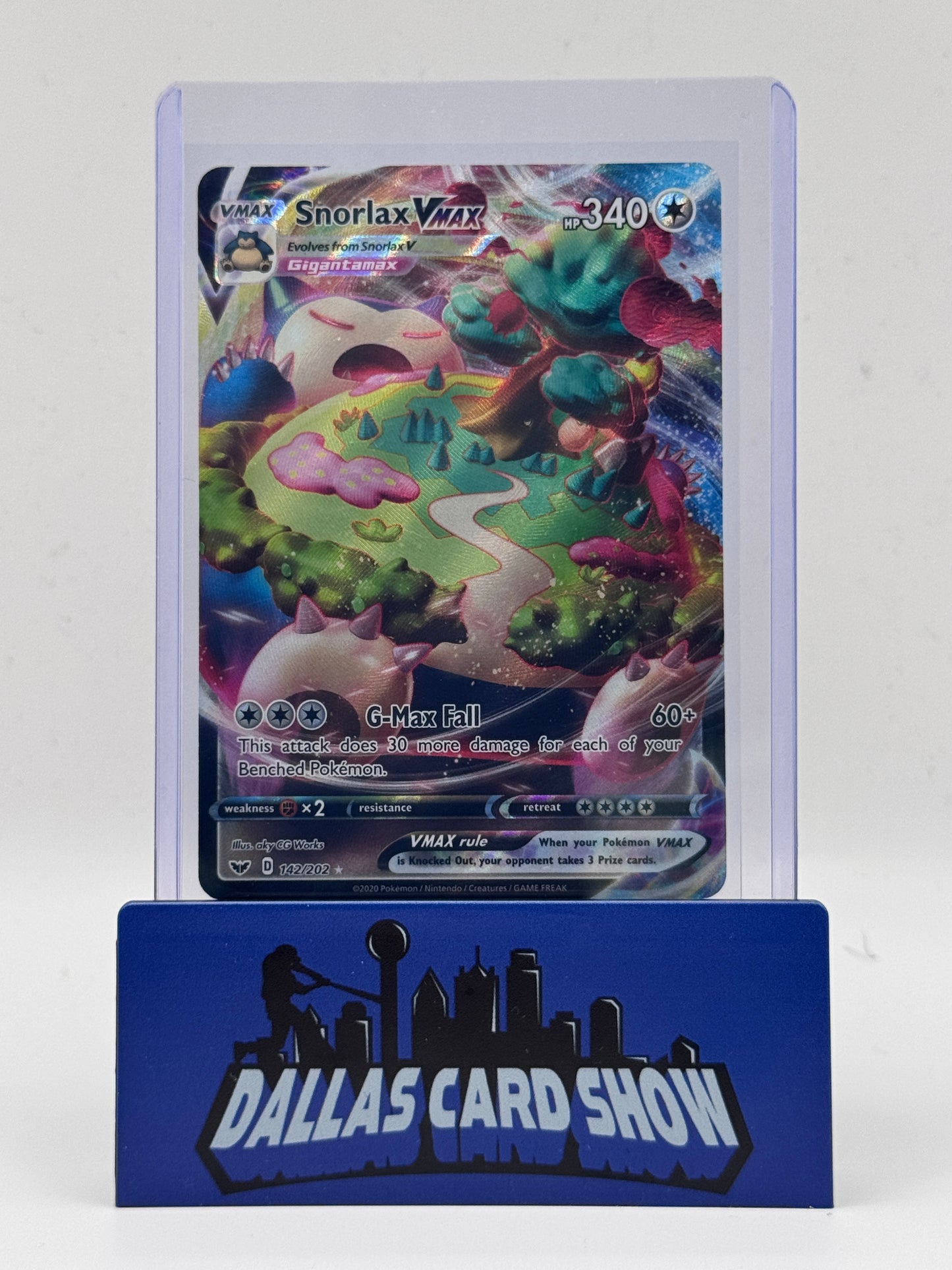 2020 Pokemon - Snorlax VMAX - 142/202 Sword & Shield Base Set NM