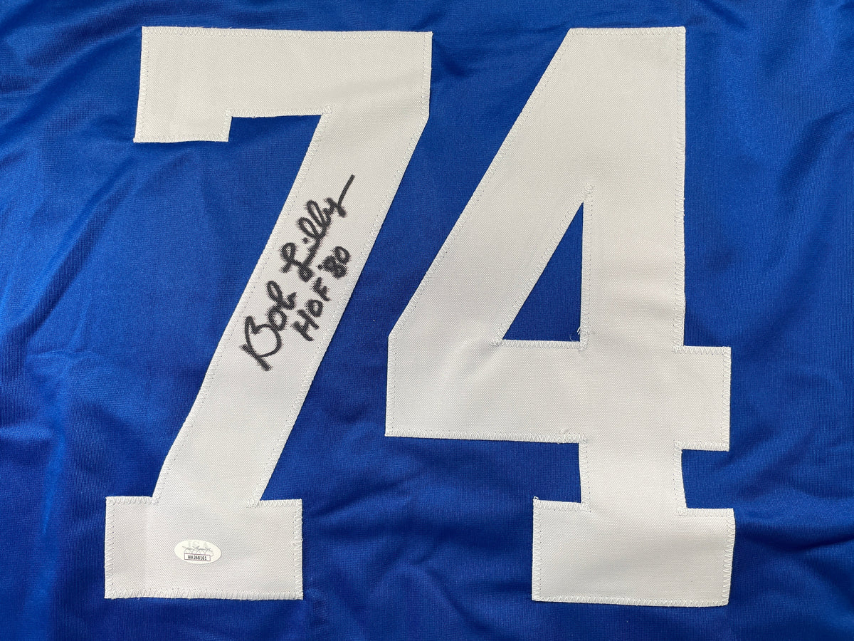 BOB LILLY DALLAS COWBOYS SIGNED Rookie Year JERSEY w/HOF80 TCU JSA