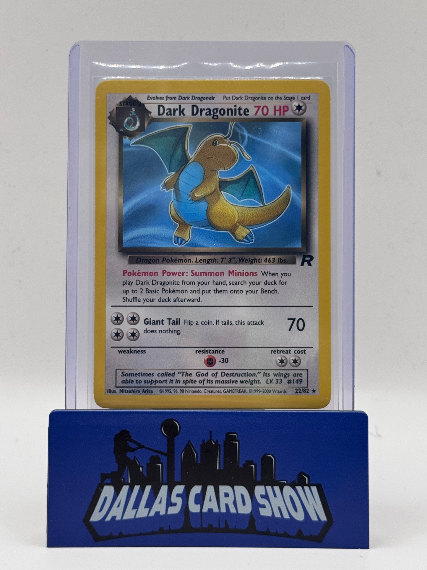 2000 Pokemon - Dark Dragonite - 22/82 Team Rocket Unlimited NM