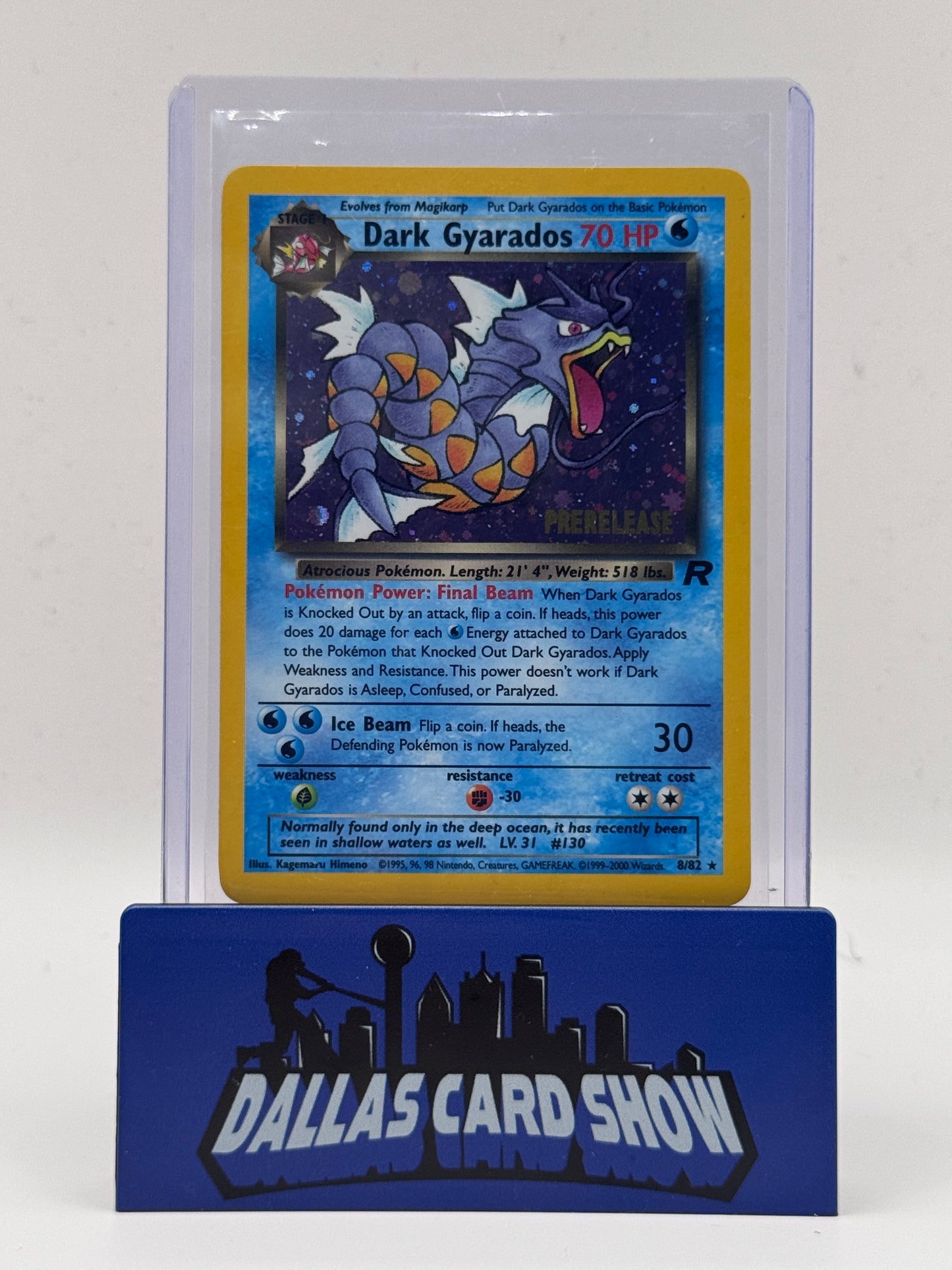 2000 Pokemon - Dark Gyarados (Prerelease) - 8/82 Team Rocket Unlimited NM
