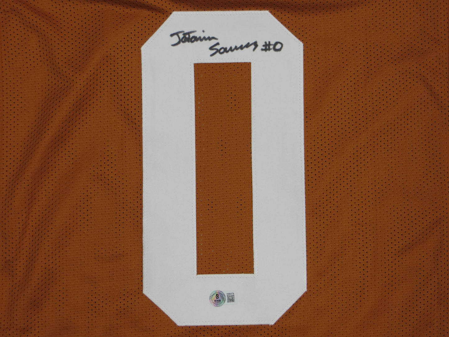 Ja'Tavion Sanders TEXAS LONGHORNS SIGNED JERSEY BAS COA