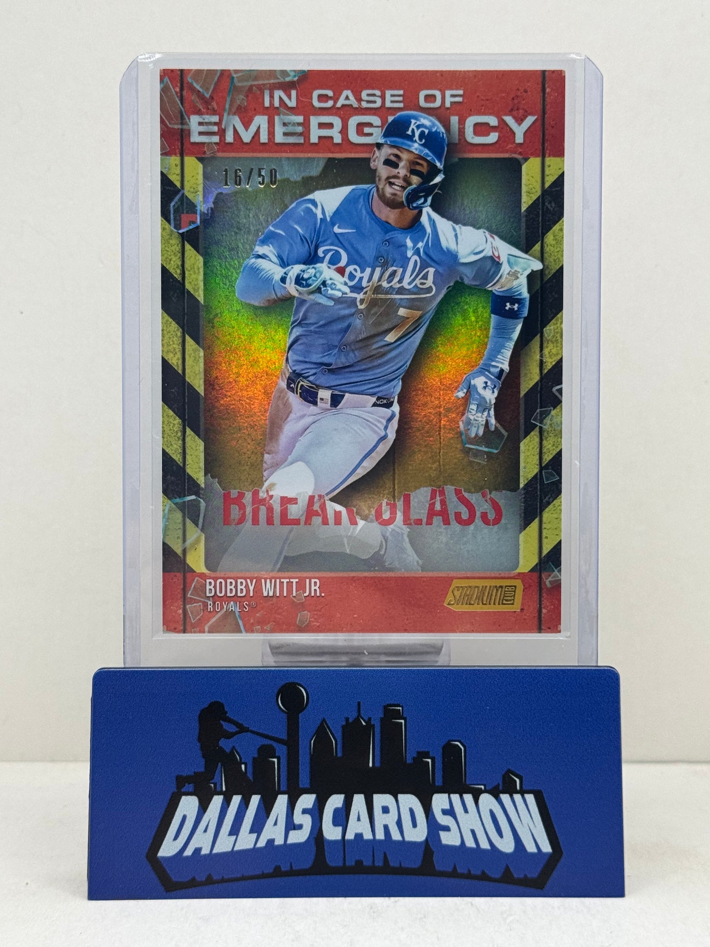 2025 Topps Stadium Club #ICE-1 Bobby Witt Jr. Gold In Case of Emergency /50