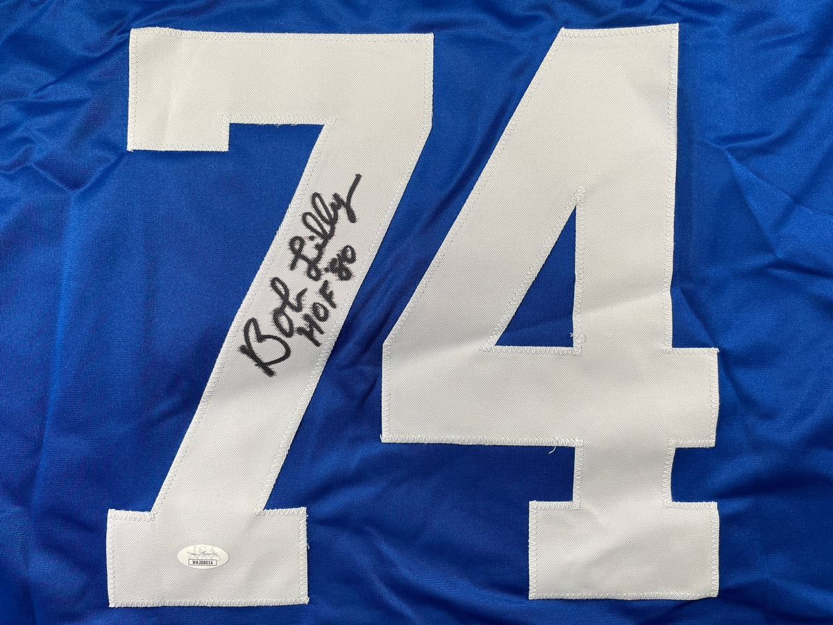 BOB LILLY DALLAS COWBOYS SIGNED Rookie Year JERSEY w/HOF80 TCU JSA