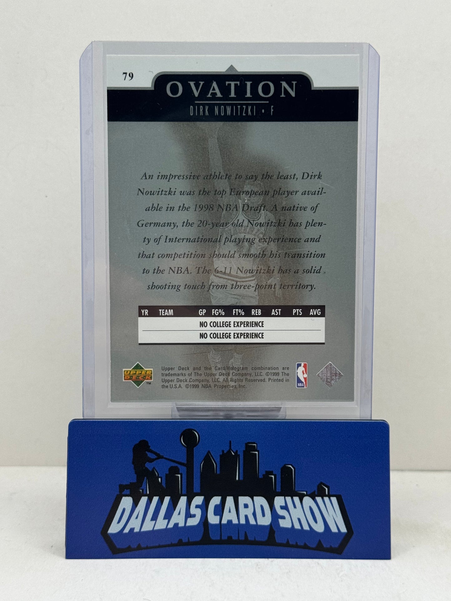 1999 Upper Deck #79 Dirk Nowitzki Ovation