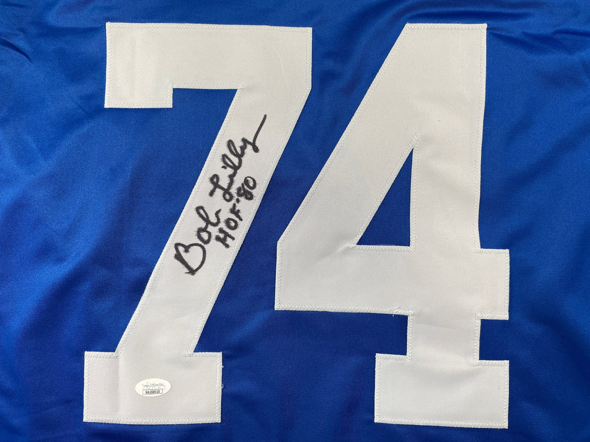 BOB LILLY DALLAS COWBOYS SIGNED Rookie Year JERSEY w/HOF80 TCU JSA