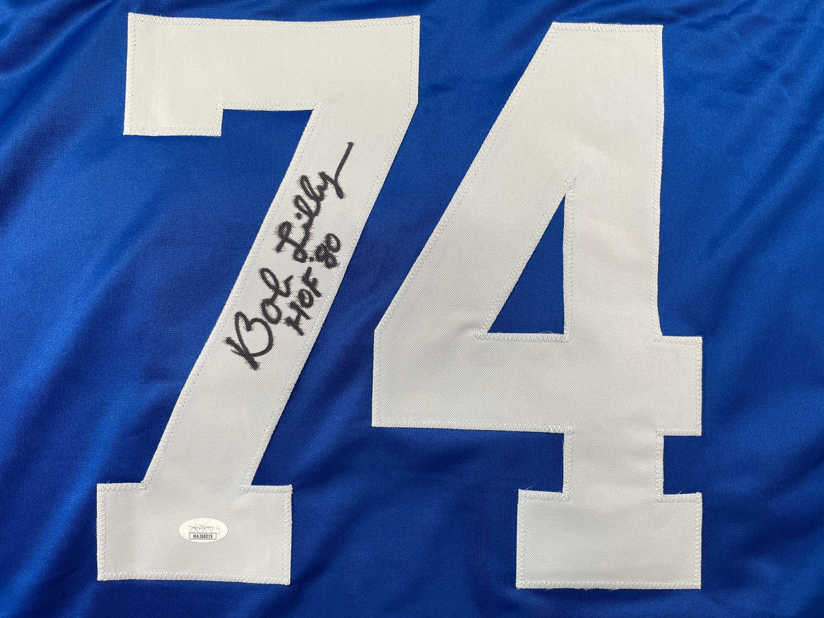 BOB LILLY DALLAS COWBOYS SIGNED Rookie Year JERSEY w/HOF80 TCU JSA