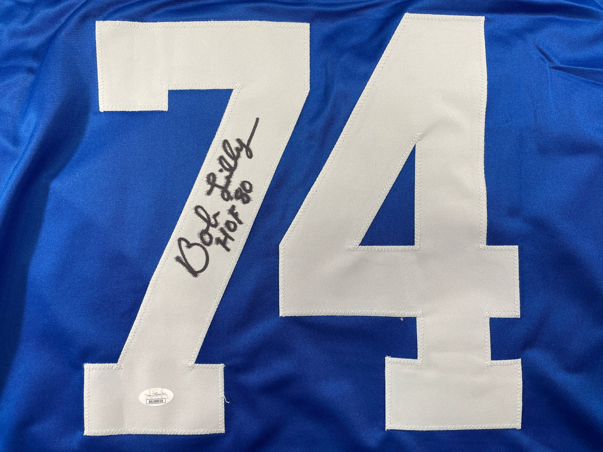 BOB LILLY DALLAS COWBOYS SIGNED Rookie Year JERSEY w/HOF80 TCU JSA