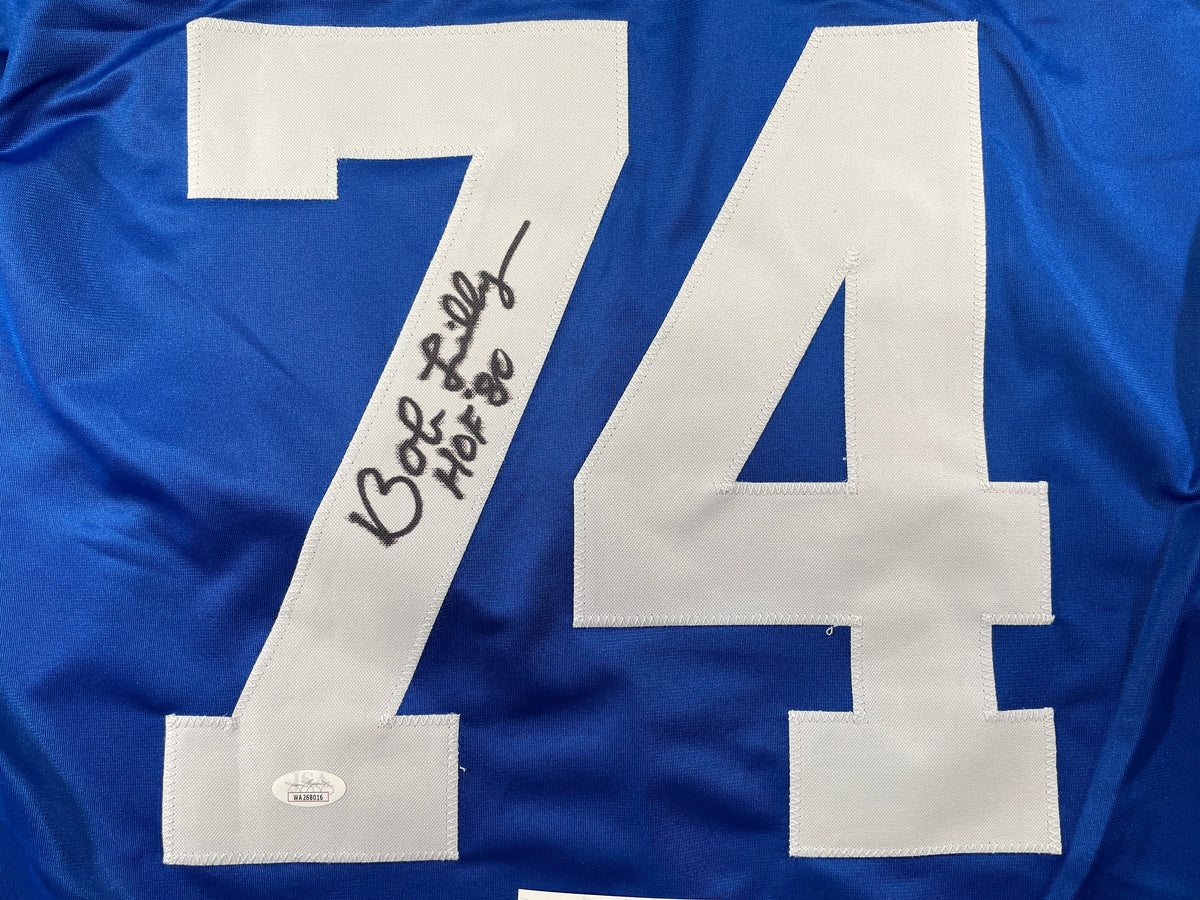 BOB LILLY DALLAS COWBOYS SIGNED Rookie Year JERSEY w/HOF80 TCU JSA
