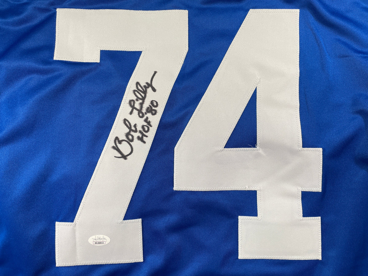 BOB LILLY DALLAS COWBOYS SIGNED Rookie Year JERSEY w/HOF80 TCU JSA