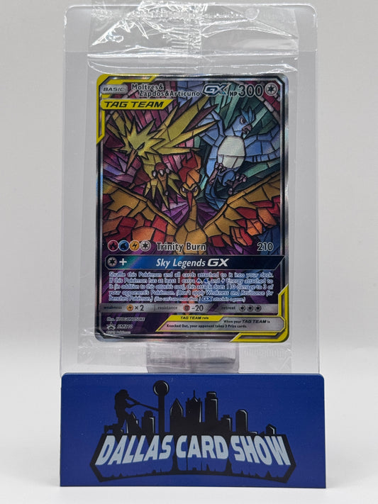 2019 Pokemon - Moltres & Zapdos & Articuno (Stained Glass) - SM210 Hidden Fates SEALED