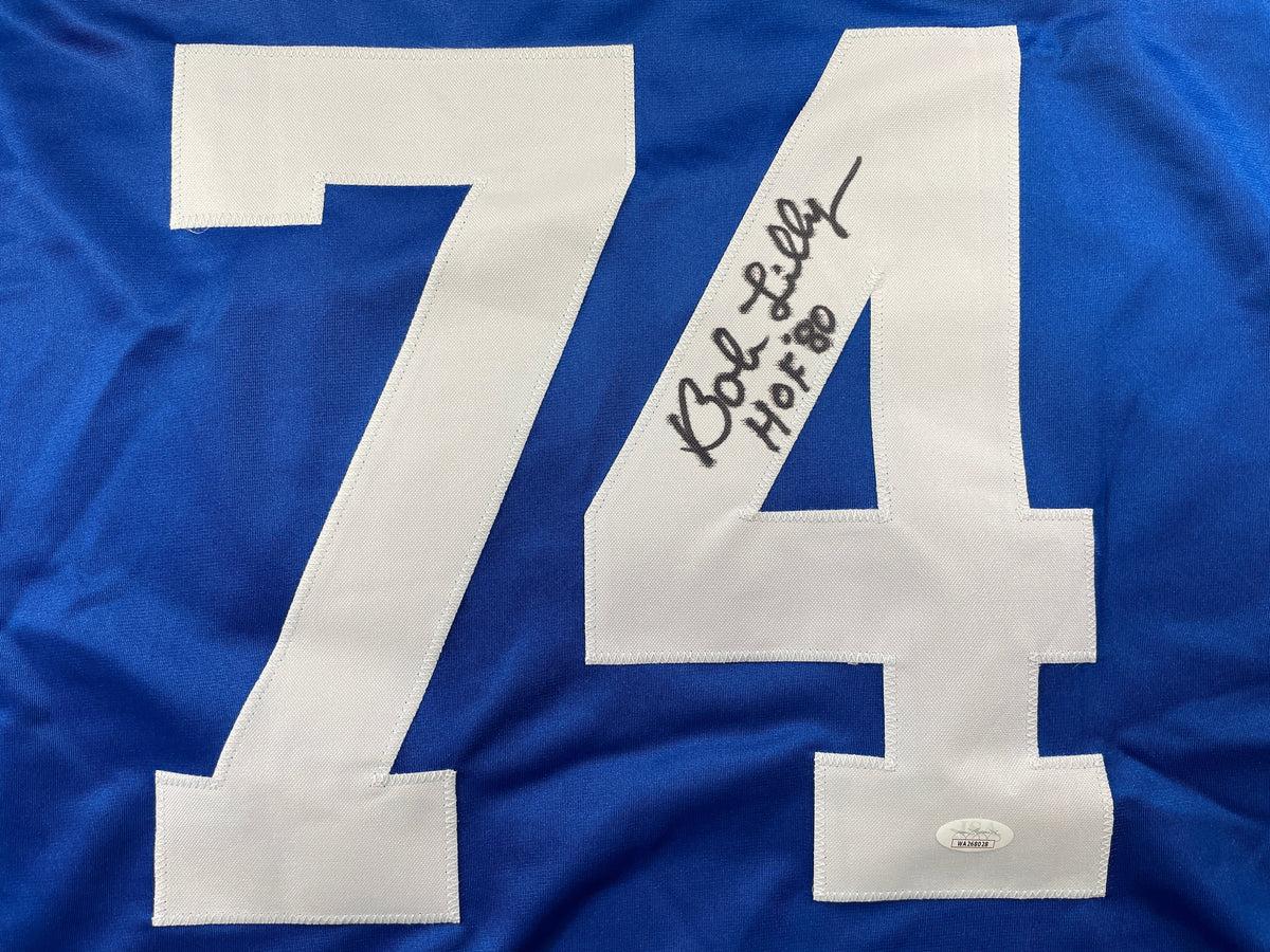 BOB LILLY DALLAS COWBOYS SIGNED Rookie Year JERSEY w/HOF80 TCU JSA