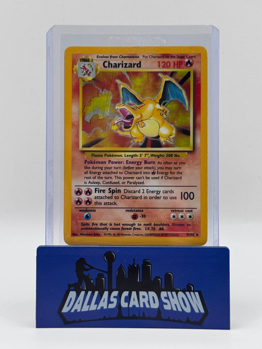 1999 Pokemon - Charizard (Holo) - 4/102 Base Set Unlimited MP