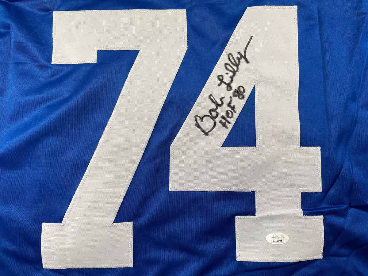 BOB LILLY DALLAS COWBOYS SIGNED Rookie Year JERSEY w/HOF80 TCU JSA