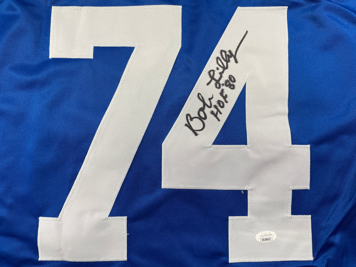 BOB LILLY DALLAS COWBOYS SIGNED Rookie Year JERSEY w/HOF80 TCU JSA