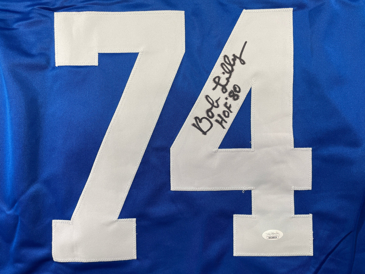 BOB LILLY DALLAS COWBOYS SIGNED Rookie Year JERSEY w/HOF80 TCU JSA