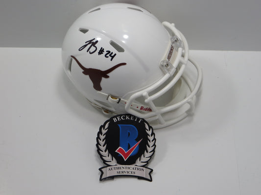 JONATHON BROOKS SIGNED TEXAS LONGHORNS Riddell MINI HELMET BAS COA