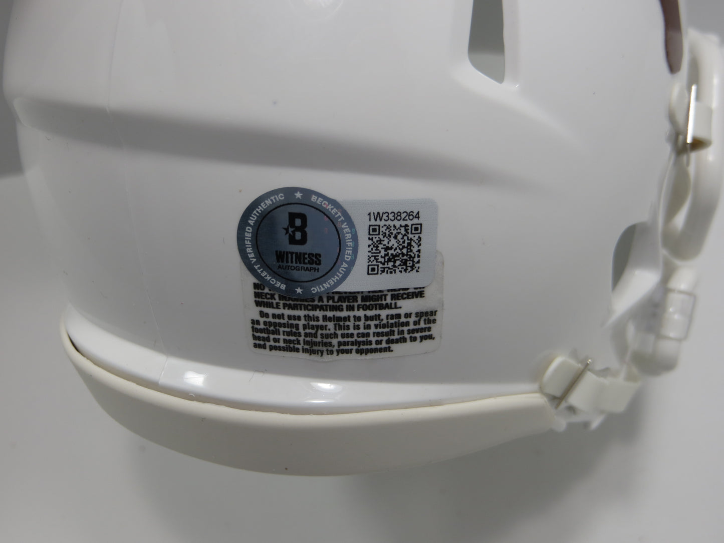 JONATHON BROOKS SIGNED TEXAS LONGHORNS Riddell MINI HELMET BAS COA