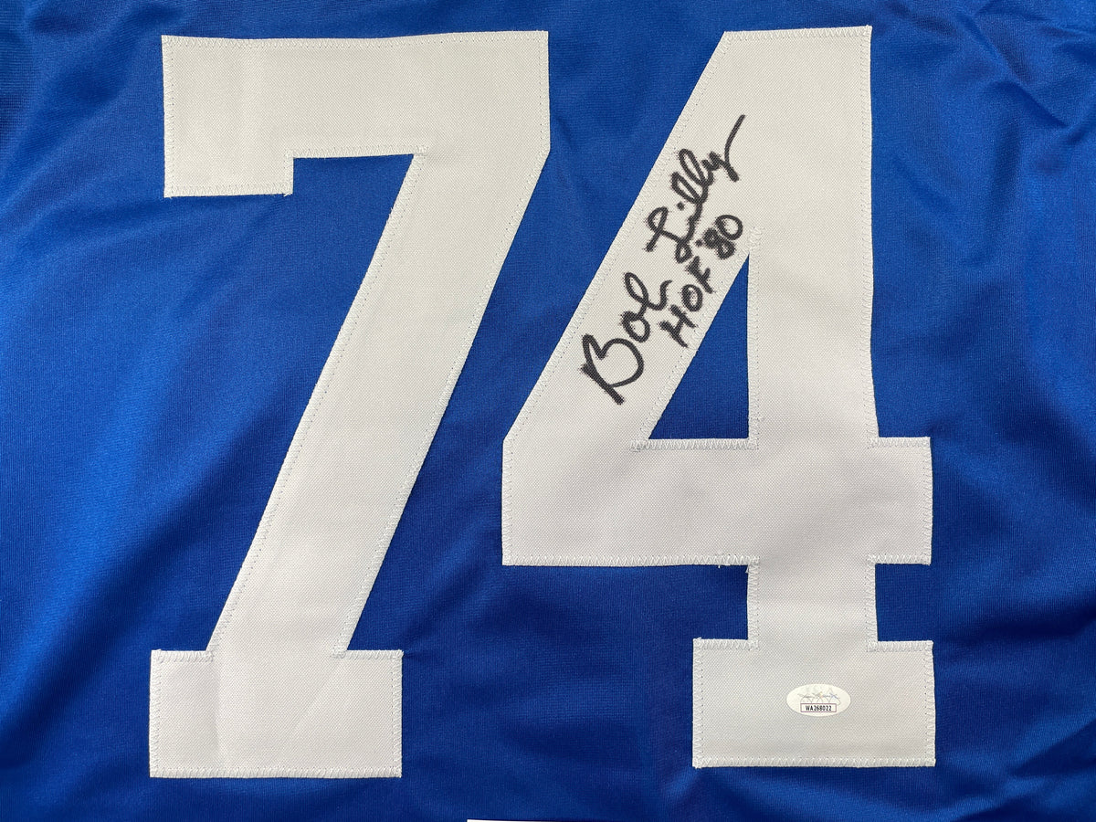 BOB LILLY DALLAS COWBOYS SIGNED Rookie Year JERSEY w/HOF80 TCU JSA