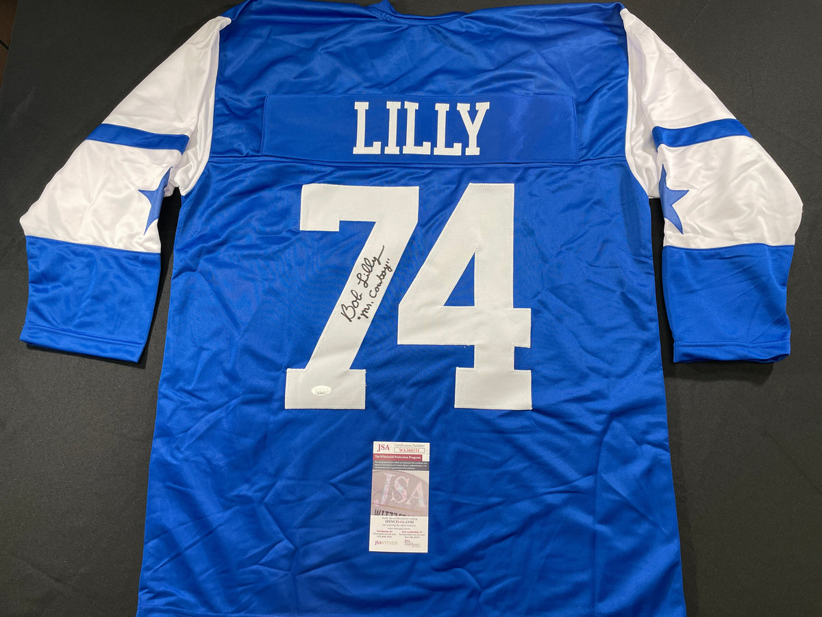 BOB LILLY DALLAS COWBOYS SIGNED Rookie Year JERSEY w/MrCowboy JSA