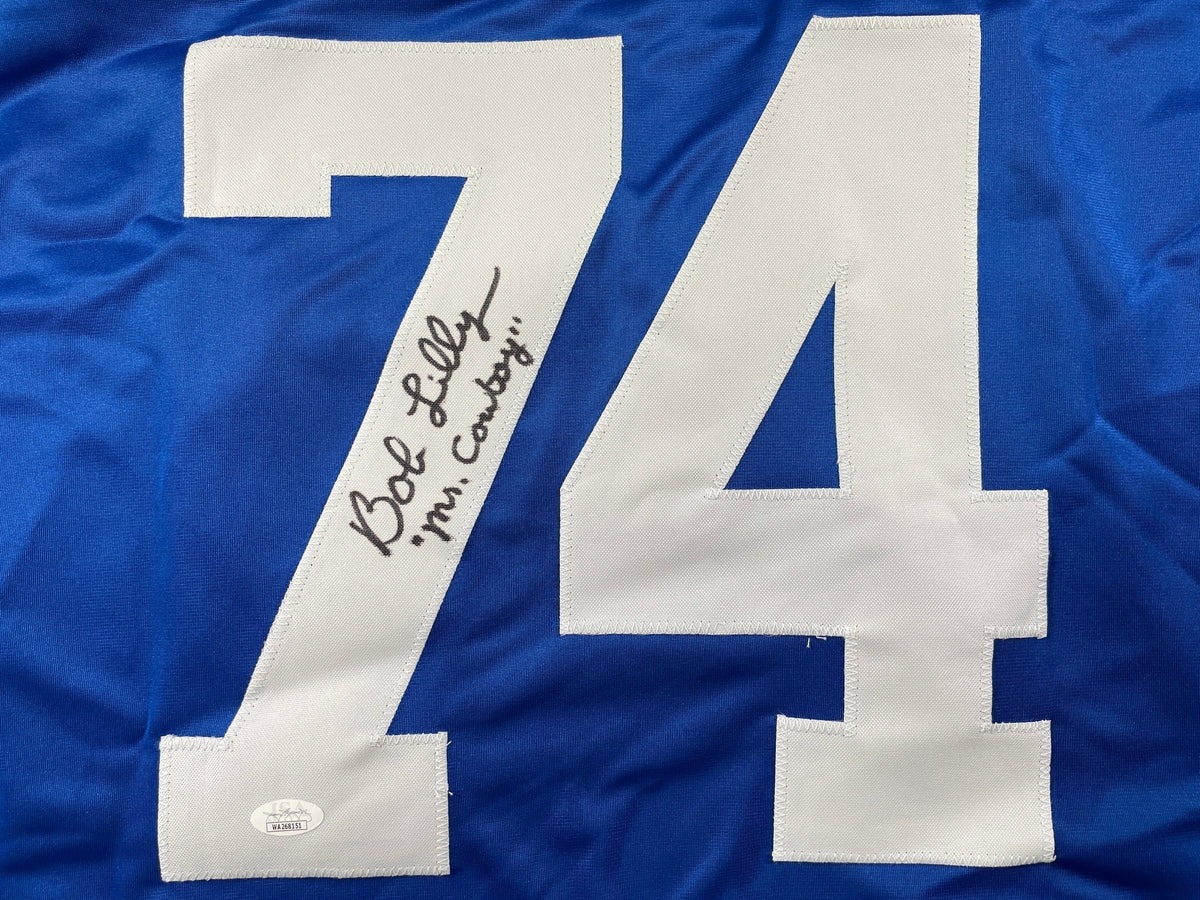 BOB LILLY DALLAS COWBOYS SIGNED Rookie Year JERSEY w/MrCowboy JSA