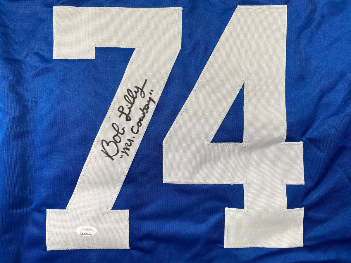 BOB LILLY DALLAS COWBOYS SIGNED Rookie Year JERSEY w/MrCowboy JSA