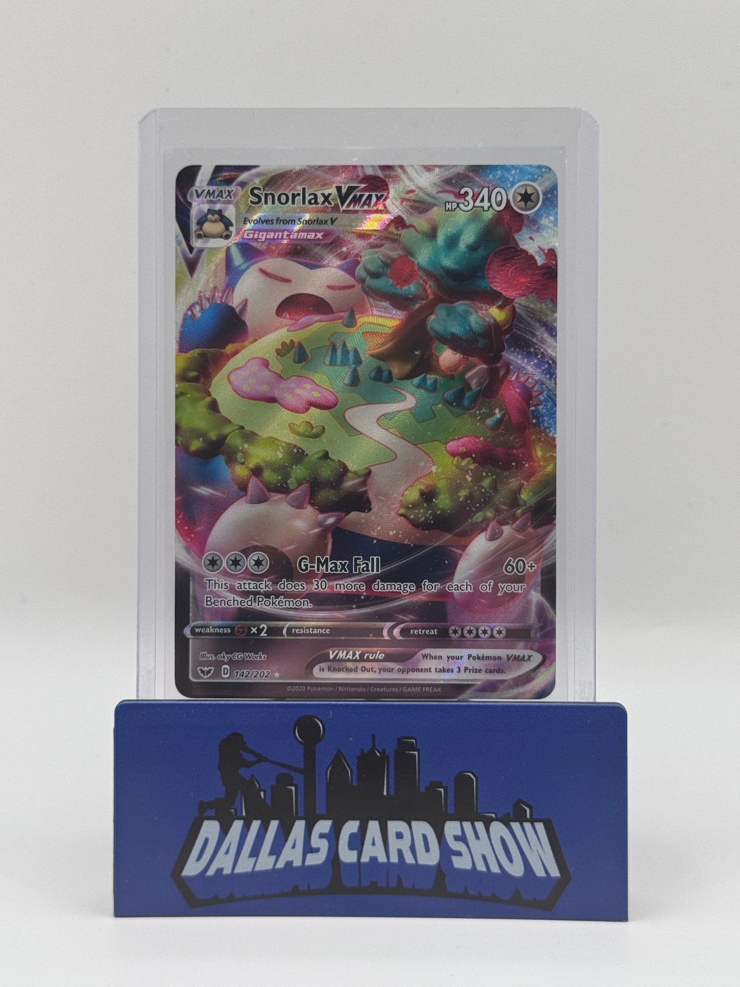 2020 Pokemon - Snorlax VMAX - 142/202 Sword & Shield Base Set MP