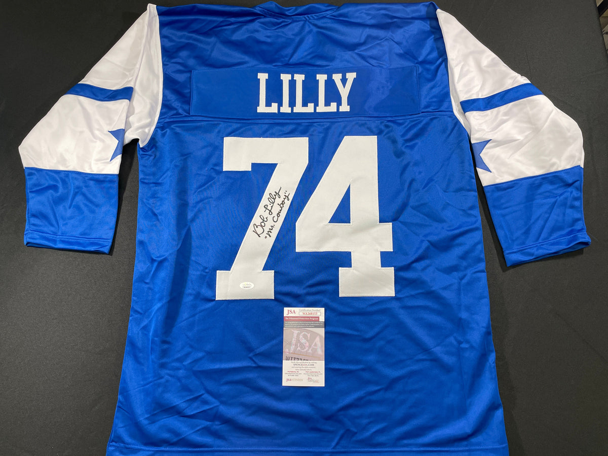 BOB LILLY DALLAS COWBOYS SIGNED Rookie Year JERSEY w/MrCowboy JSA