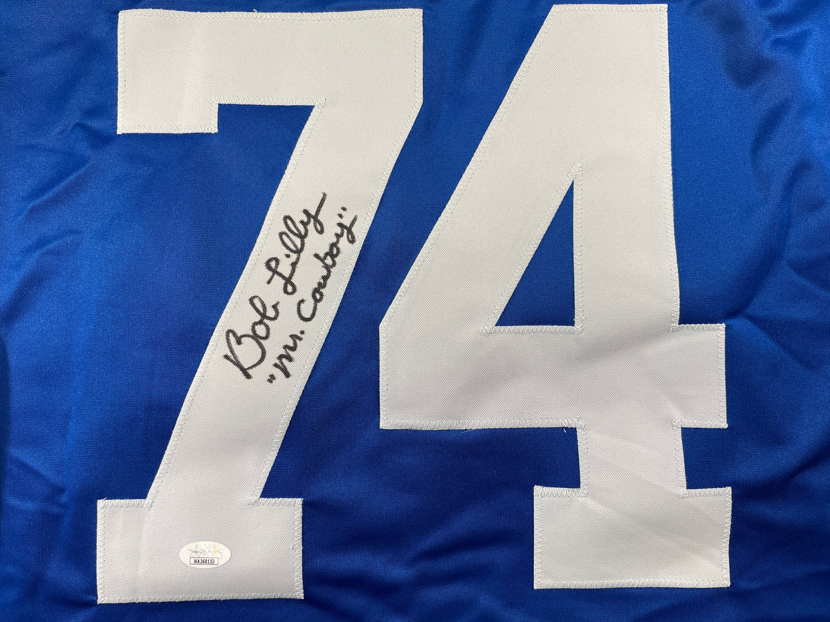 BOB LILLY DALLAS COWBOYS SIGNED Rookie Year JERSEY w/MrCowboy JSA