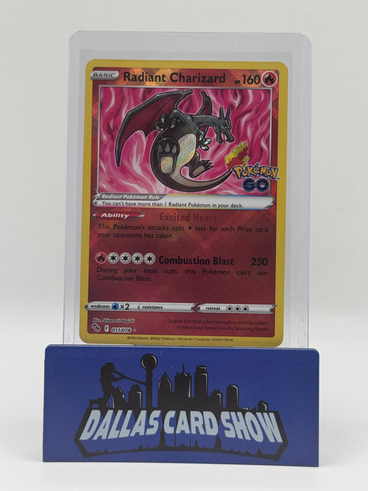 2021 Pokemon - Radiant Charizard - 011/078 Pokemon GO NM