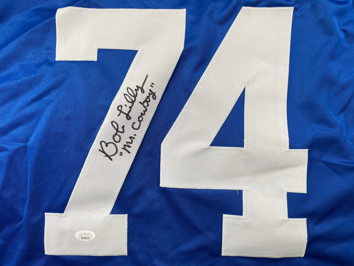 BOB LILLY DALLAS COWBOYS SIGNED Rookie Year JERSEY w/MrCowboy JSA
