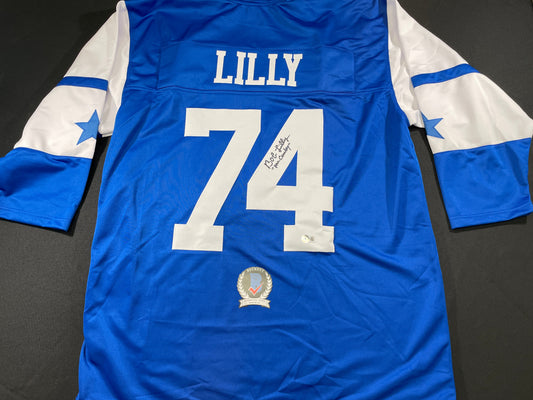 BOB LILLY DALLAS COWBOYS SIGNED Rookie Year JERSEY w/MrCowboy TCU BAS