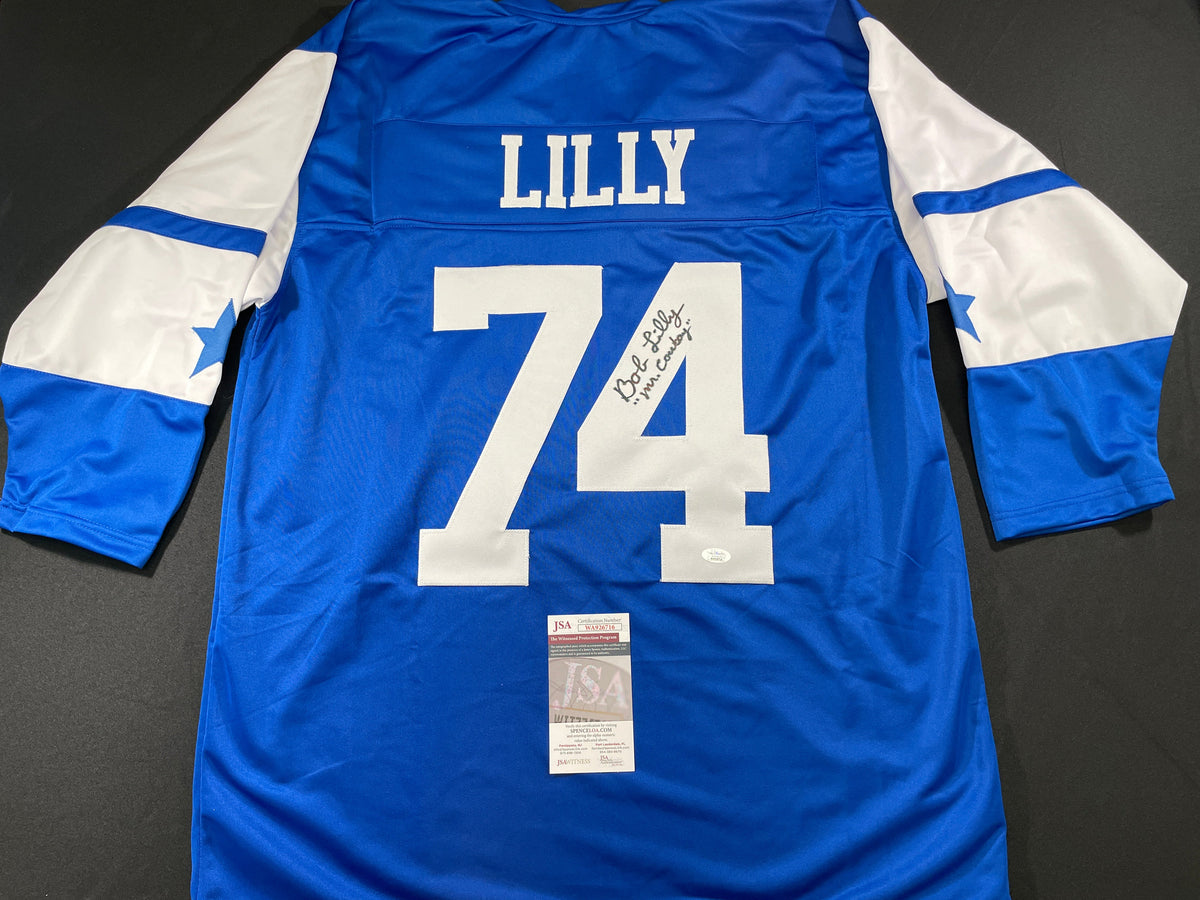 BOB LILLY DALLAS COWBOYS SIGNED Rookie Year JERSEY w/MrCowboy JSA
