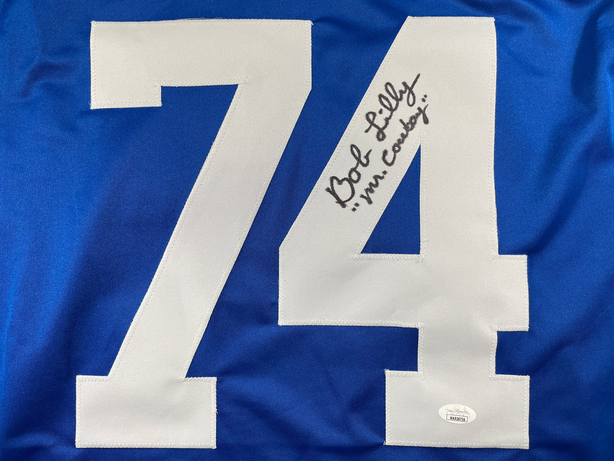 BOB LILLY DALLAS COWBOYS SIGNED Rookie Year JERSEY w/MrCowboy JSA