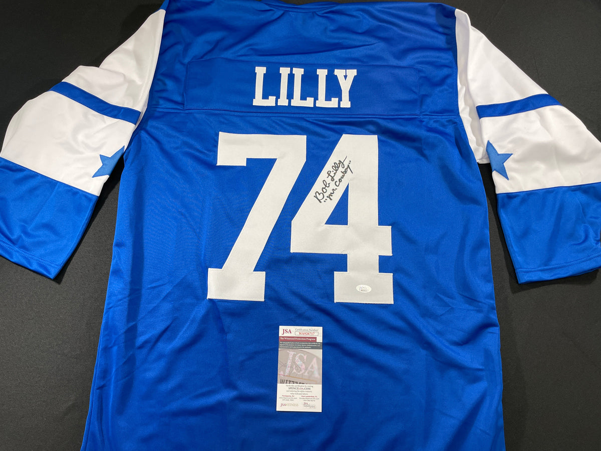 BOB LILLY DALLAS COWBOYS SIGNED Rookie Year JERSEY w/MrCowboy JSA