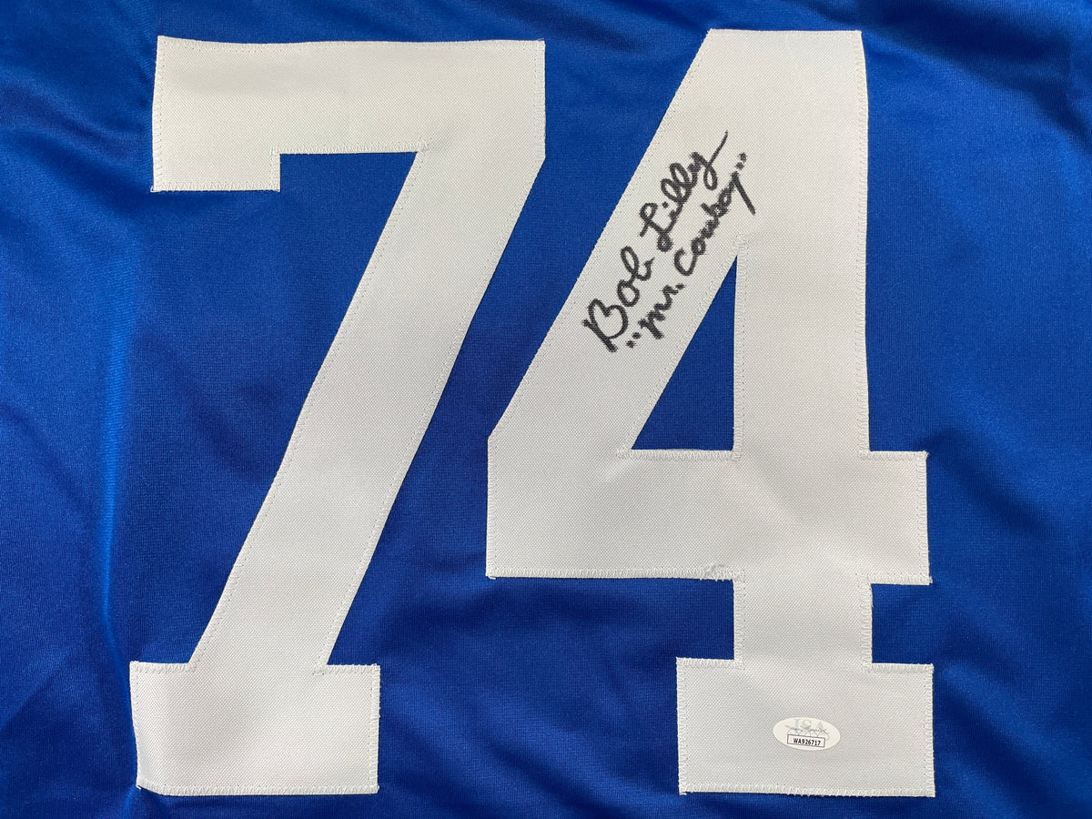 BOB LILLY DALLAS COWBOYS SIGNED Rookie Year JERSEY w/MrCowboy JSA