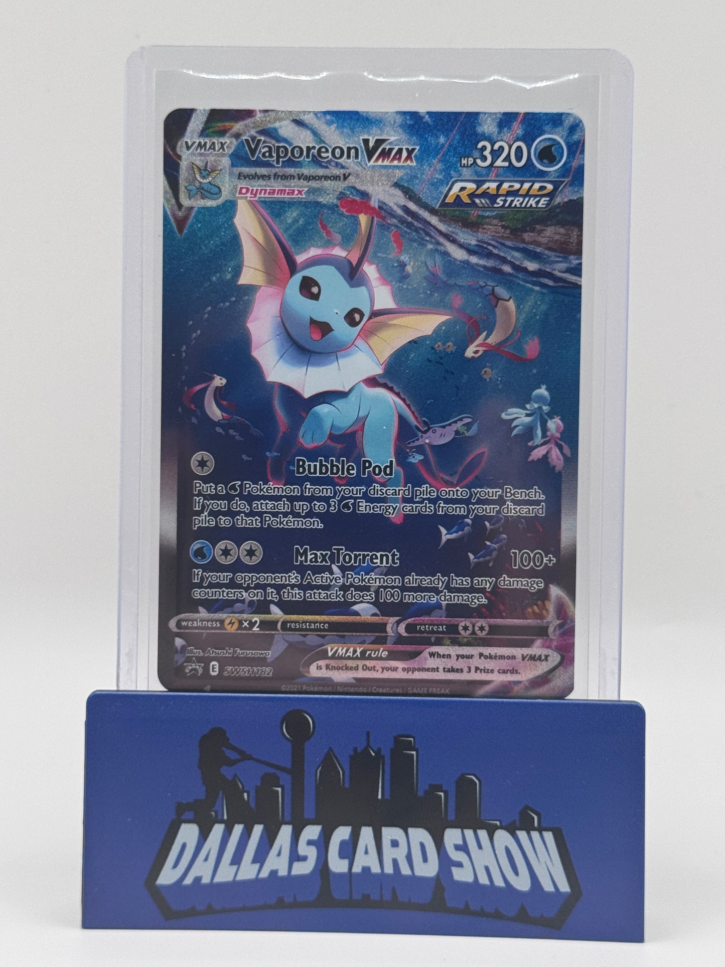 2021 Pokemon - Vaporeon VMAX (Promo) - SWSH182 NM