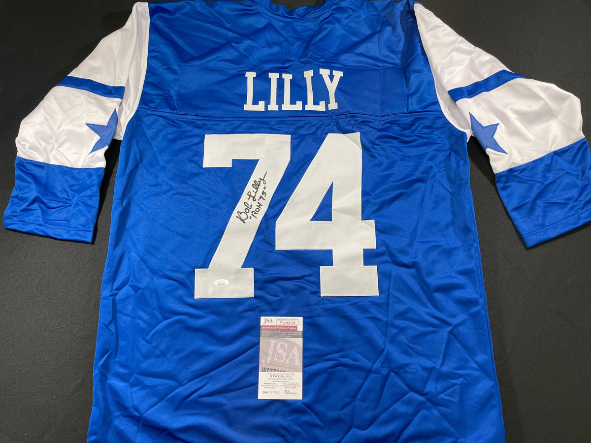 BOB LILLY DALLAS COWBOYS SIGNED Rookie Year JERSEY w/ROH TCU JSA